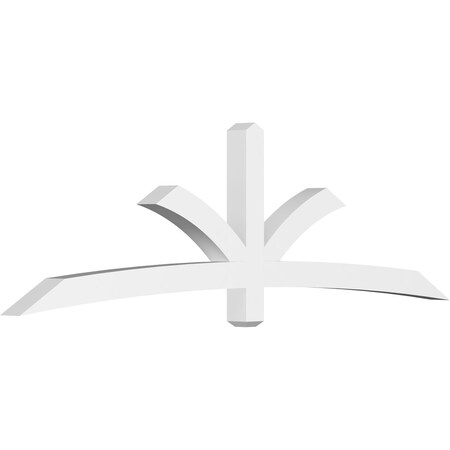 Ekena Millwork Davenport Architectural Grade PVC Gable Bracket, 96"W x 28"H x 4"D x 4"F, 7/12 Pitch GBP096X28X0404DAV00